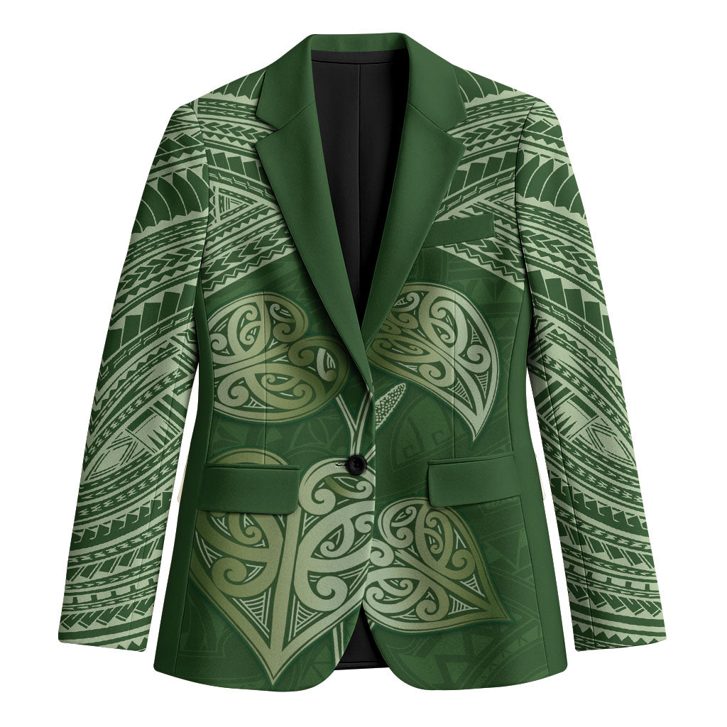 Green New Zealand Kawakawa Maori Ngaru Blazer