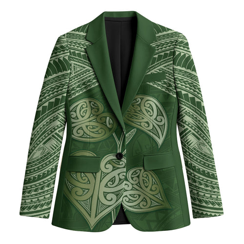 Green New Zealand Kawakawa Maori Ngaru Blazer