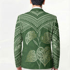 Green New Zealand Kawakawa Maori Ngaru Blazer