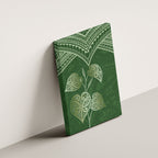 Green New Zealand Kawakawa Maori Ngaru Canvas Wall Art