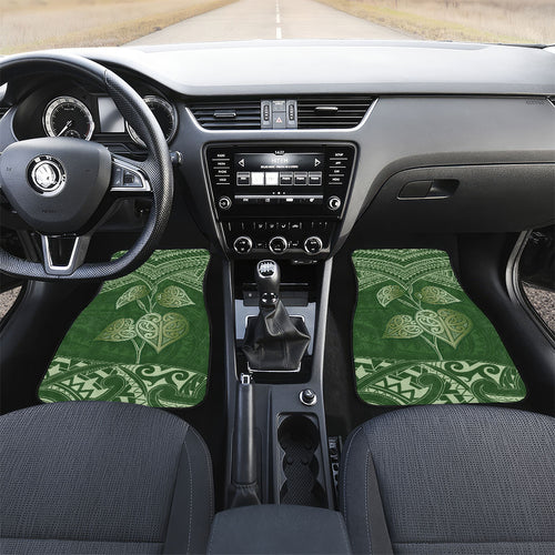 Green New Zealand Kawakawa Maori Ngaru Car Mats