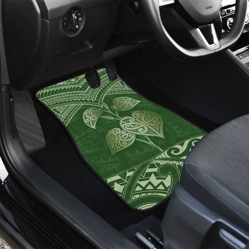 Green New Zealand Kawakawa Maori Ngaru Car Mats
