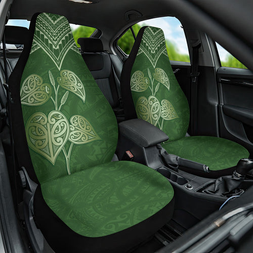 Green New Zealand Kawakawa Maori Ngaru Car Seat Cover