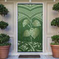 Green New Zealand Kawakawa Maori Ngaru Door Cover