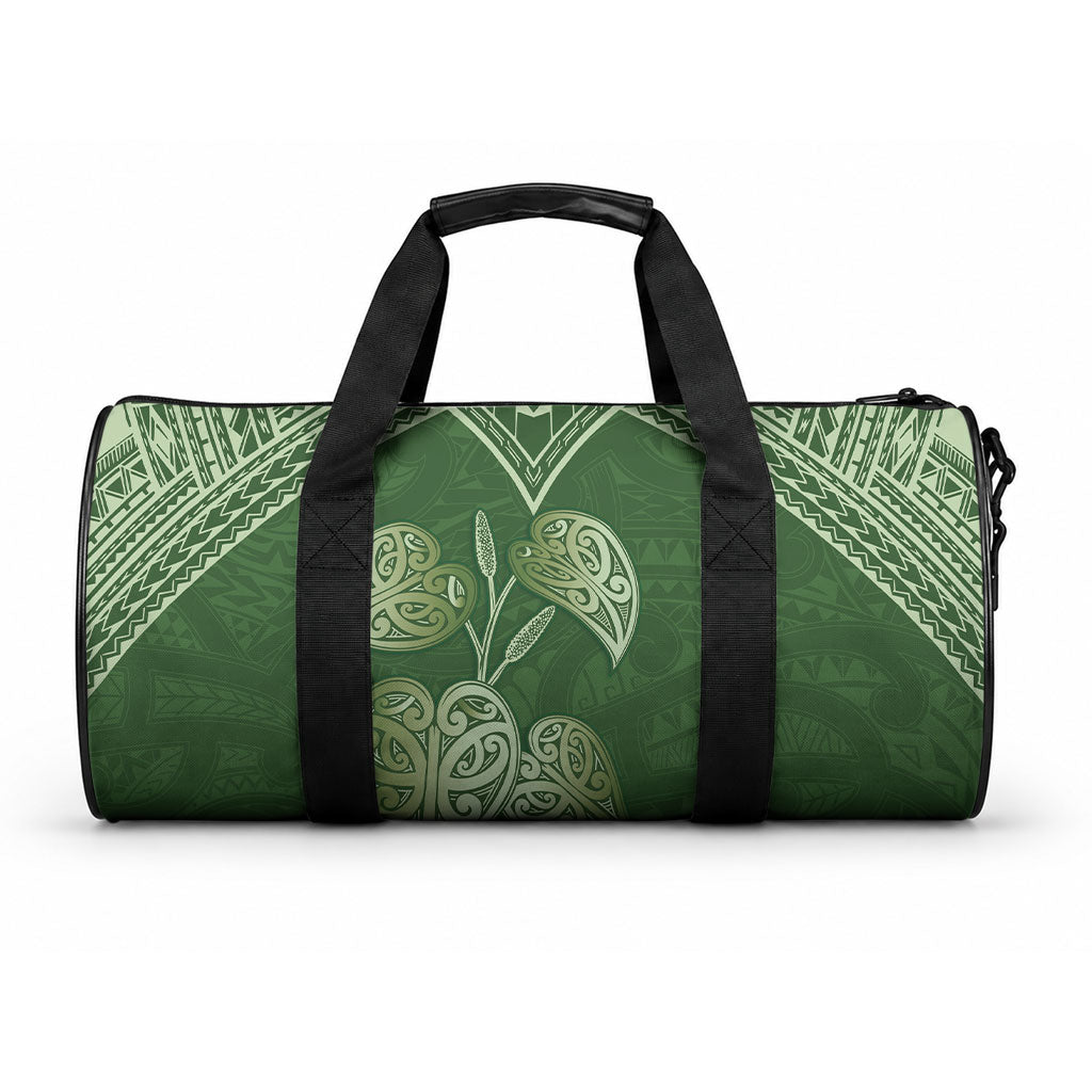 Green New Zealand Kawakawa Maori Ngaru Duffle Bag