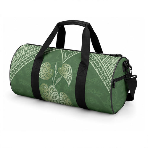 Green New Zealand Kawakawa Maori Ngaru Duffle Bag