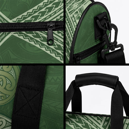 Green New Zealand Kawakawa Maori Ngaru Duffle Bag