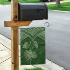 Green New Zealand Kawakawa Maori Ngaru Garden Flag