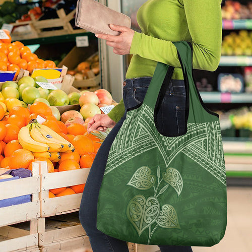 Green New Zealand Kawakawa Maori Ngaru Grocery Bag