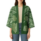Green New Zealand Kawakawa Maori Ngaru Kimono