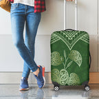 Green New Zealand Kawakawa Maori Ngaru Luggage Cover