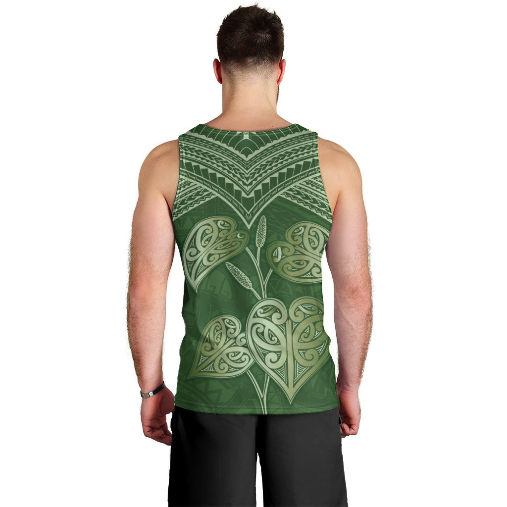 Green New Zealand Kawakawa Maori Ngaru Men Tank Top