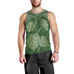 Green New Zealand Kawakawa Maori Ngaru Men Tank Top