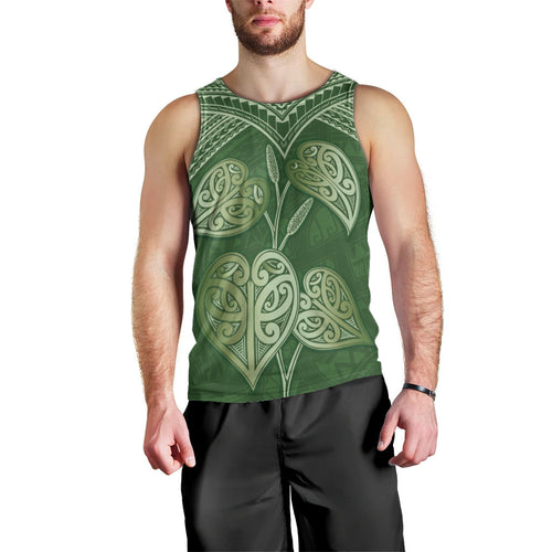 Green New Zealand Kawakawa Maori Ngaru Men Tank Top
