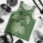 Green New Zealand Kawakawa Maori Ngaru Men Tank Top