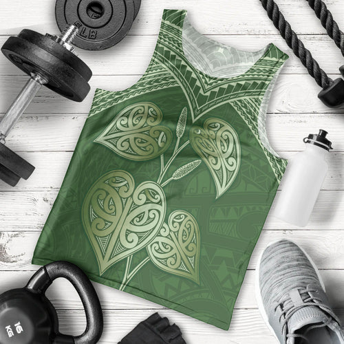 Green New Zealand Kawakawa Maori Ngaru Men Tank Top