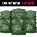 Green New Zealand Kawakawa Maori Ngaru Neck Gaiter