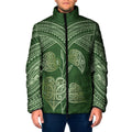 Green New Zealand Kawakawa Maori Ngaru Padded Jacket