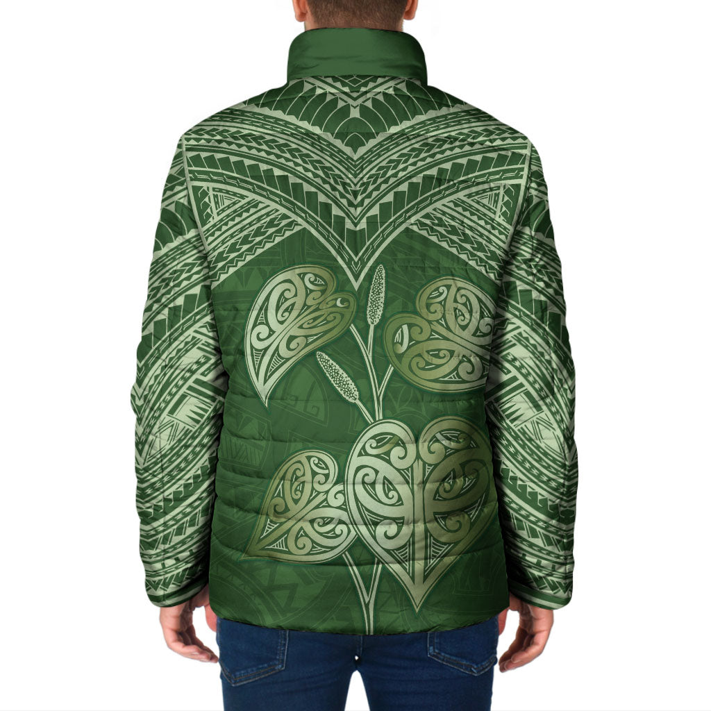 Green New Zealand Kawakawa Maori Ngaru Padded Jacket