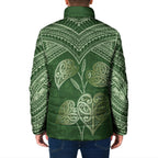 Green New Zealand Kawakawa Maori Ngaru Padded Jacket