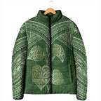 Green New Zealand Kawakawa Maori Ngaru Padded Jacket
