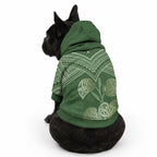 Green New Zealand Kawakawa Maori Ngaru Pet Hoodie