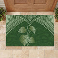 Green New Zealand Kawakawa Maori Ngaru Rubber Doormat