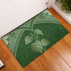Green New Zealand Kawakawa Maori Ngaru Rubber Doormat
