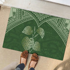 Green New Zealand Kawakawa Maori Ngaru Rubber Doormat