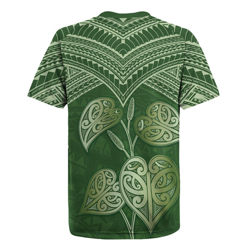 Green New Zealand Kawakawa Maori Ngaru Rugby Jersey