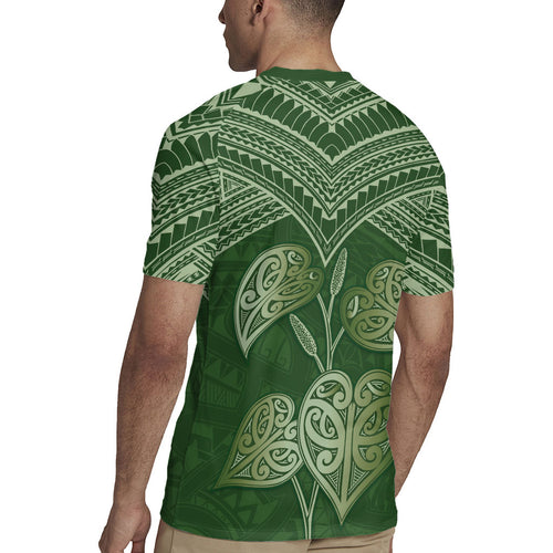 Green New Zealand Kawakawa Maori Ngaru Rugby Jersey