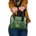 Green New Zealand Kawakawa Maori Ngaru Shoulder Handbag