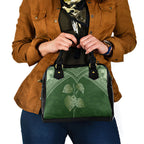 Green New Zealand Kawakawa Maori Ngaru Shoulder Handbag