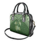 Green New Zealand Kawakawa Maori Ngaru Shoulder Handbag