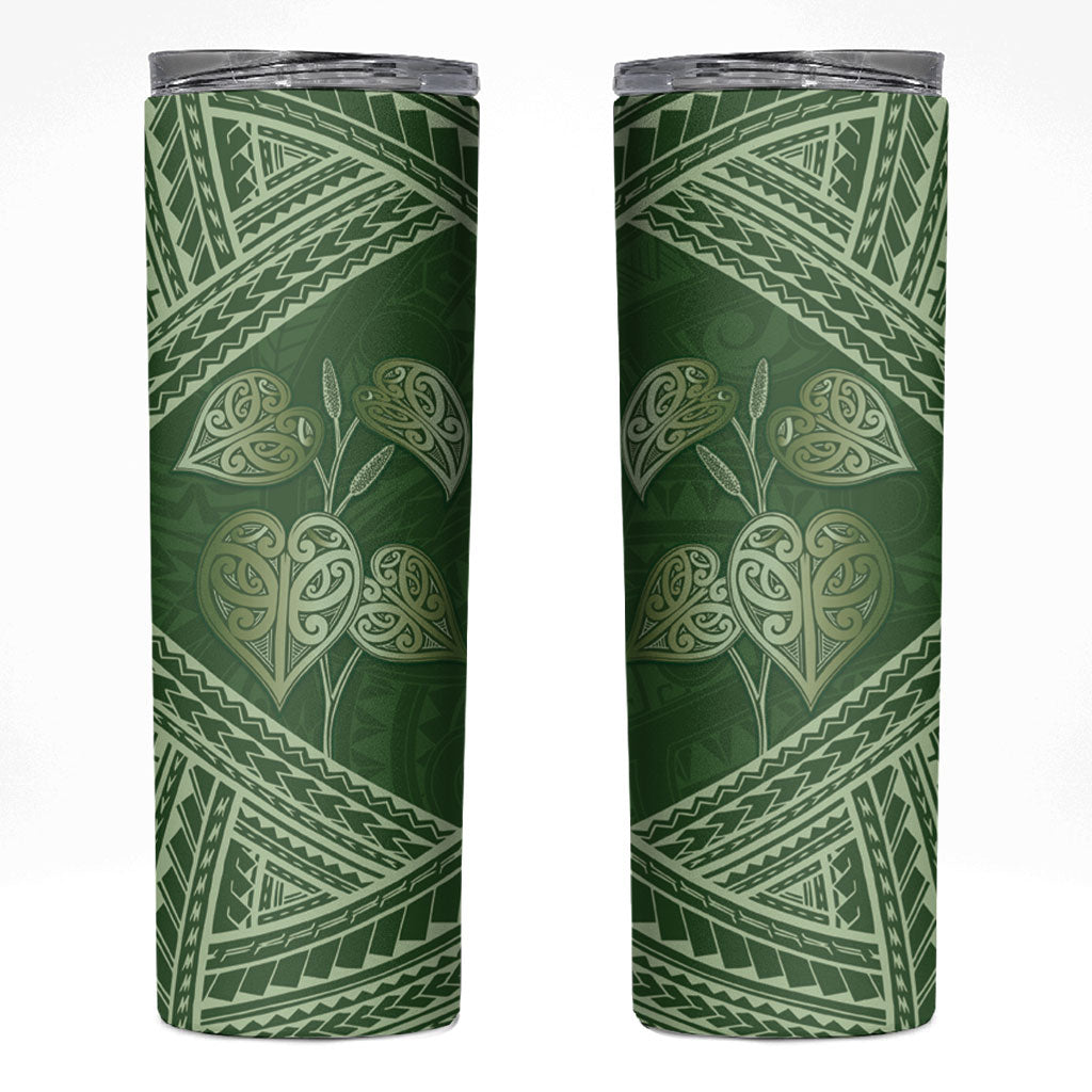 Green New Zealand Kawakawa Maori Ngaru Skinny Tumbler