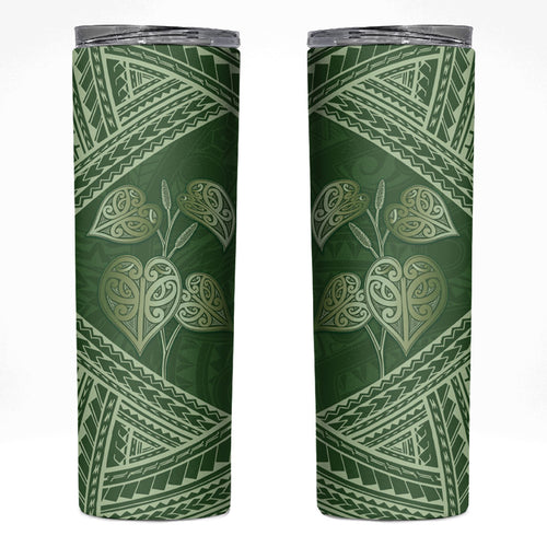 Green New Zealand Kawakawa Maori Ngaru Skinny Tumbler