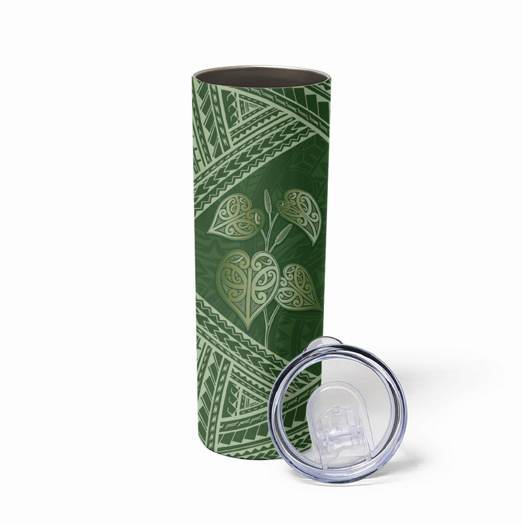 Green New Zealand Kawakawa Maori Ngaru Skinny Tumbler