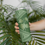 Green New Zealand Kawakawa Maori Ngaru Skinny Tumbler