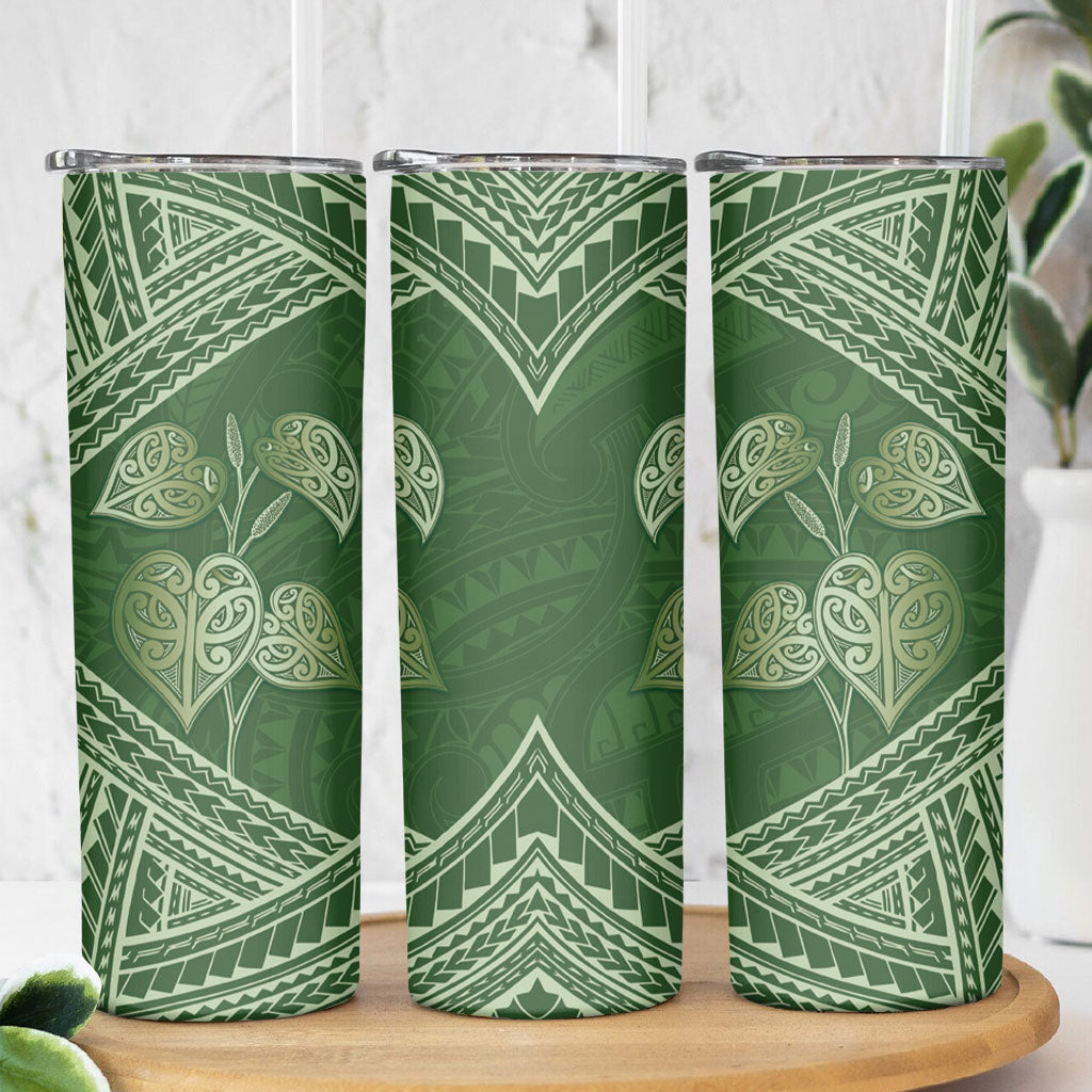 Green New Zealand Kawakawa Maori Ngaru Skinny Tumbler