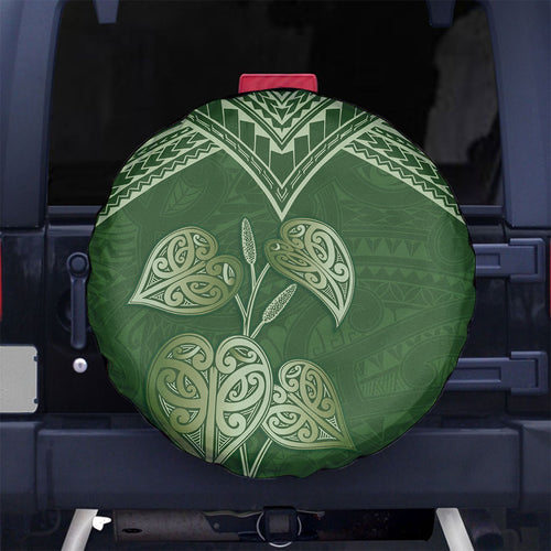 Green New Zealand Kawakawa Maori Ngaru Spare Tire Cover