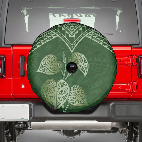 Green New Zealand Kawakawa Maori Ngaru Spare Tire Cover