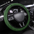 Green New Zealand Kawakawa Maori Ngaru Steering Wheel Cover