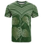 Green New Zealand Kawakawa Maori Ngaru T Shirt