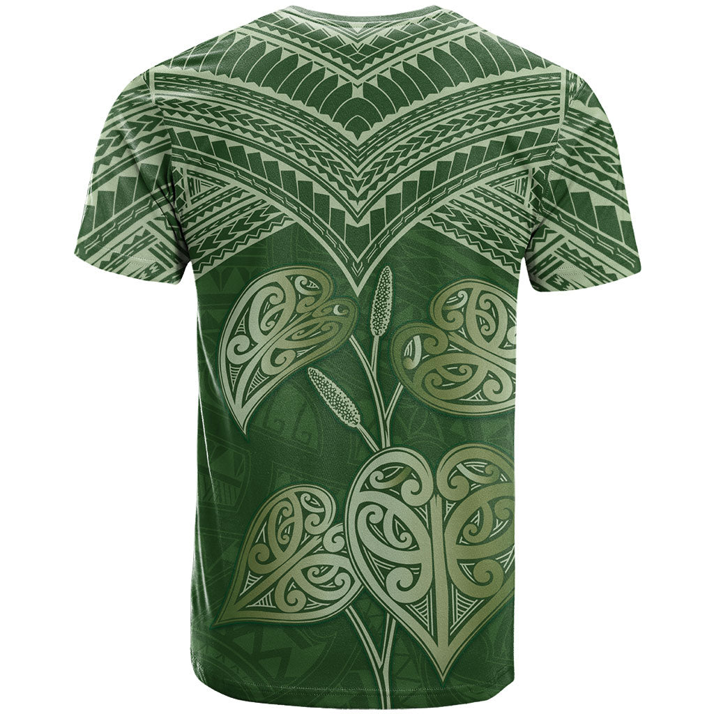 Green New Zealand Kawakawa Maori Ngaru T Shirt
