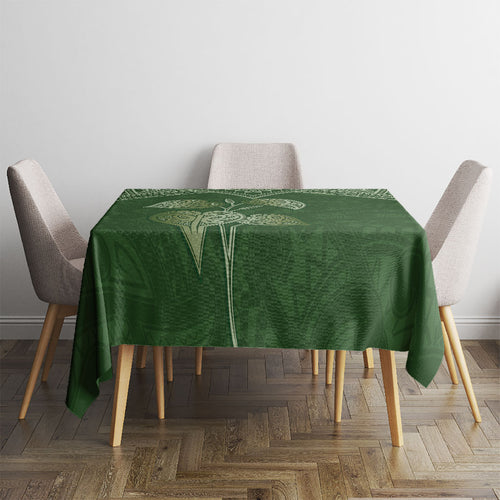 Green New Zealand Kawakawa Maori Ngaru Tablecloth