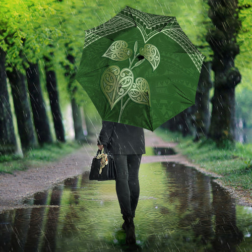 Green New Zealand Kawakawa Maori Ngaru Umbrella