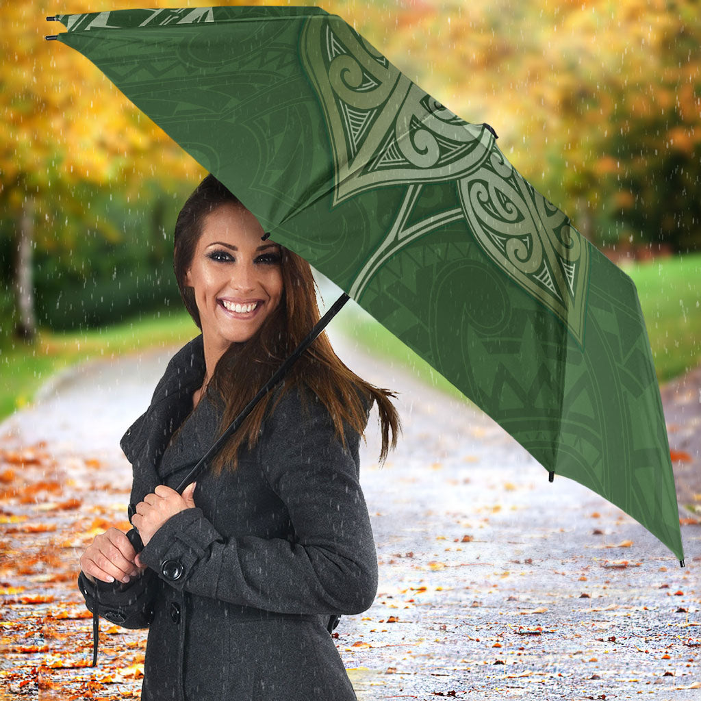Green New Zealand Kawakawa Maori Ngaru Umbrella