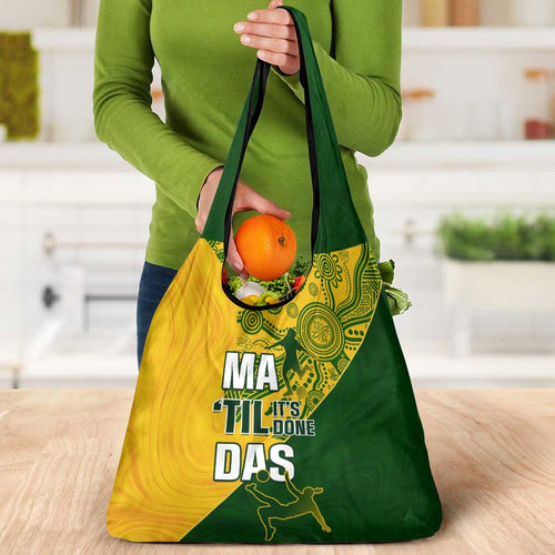 Matildas Soccer Grocery Bag Australian Indigenous National Color