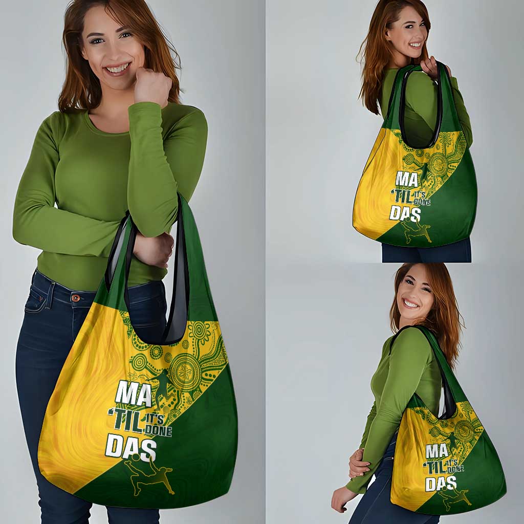 Matildas Soccer Grocery Bag Australian Indigenous National Color