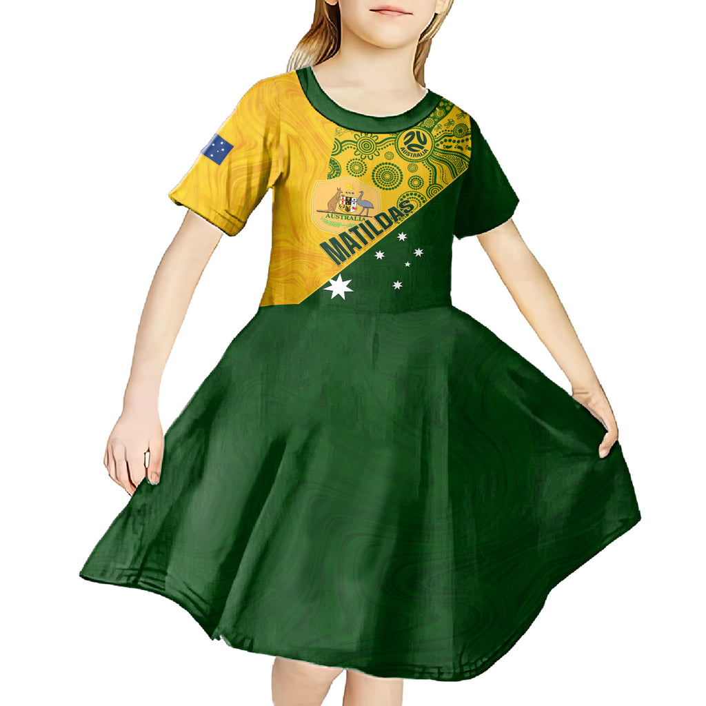 matildas-soccer-kid-short-sleeve-dress-australian-indigenous-national-color